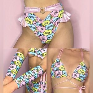 Candy Hearts Pastel 4-Piece Rave Set